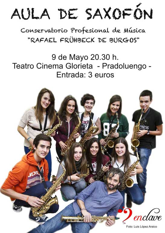 Cartel aula de saxofón
