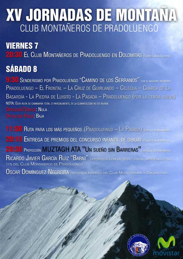 XV JORNADAS DE MONTAÑA
