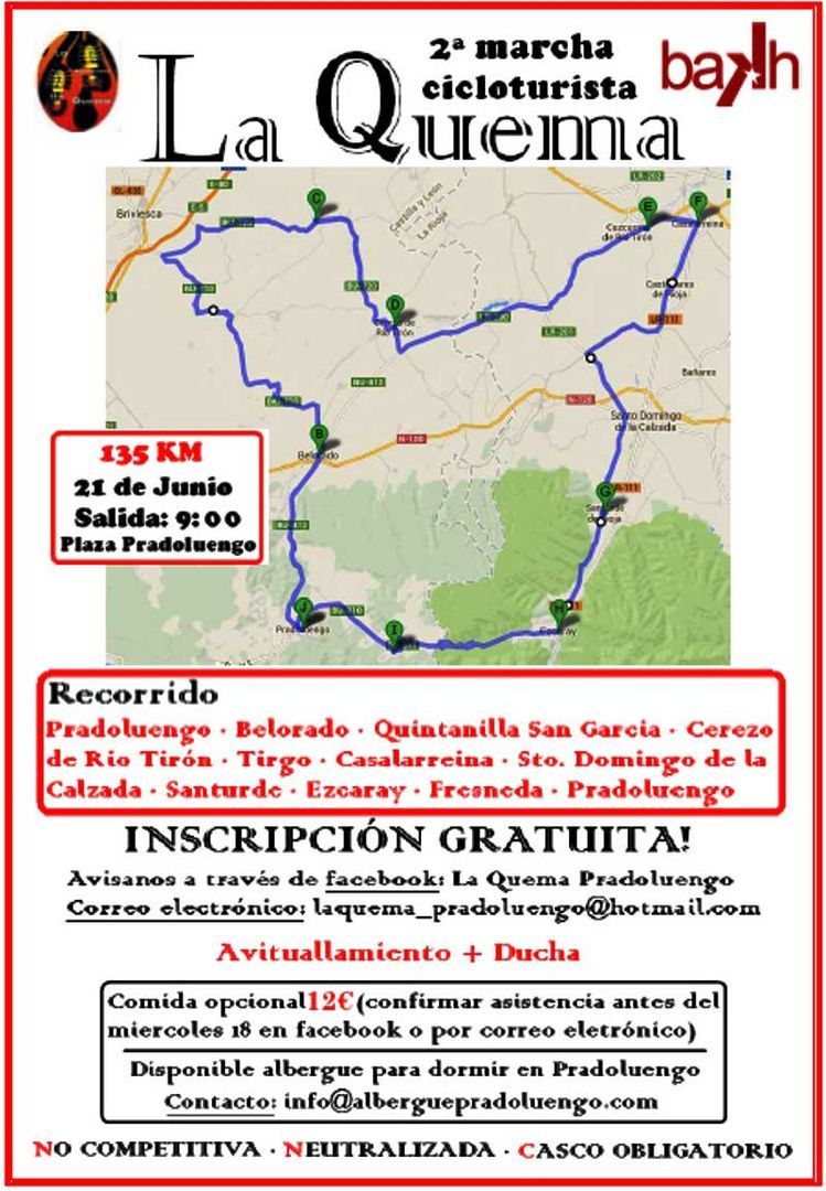 Cartel Marcha Cicloturista La Quema