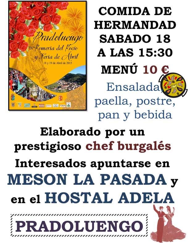 Cartel comida hermandad