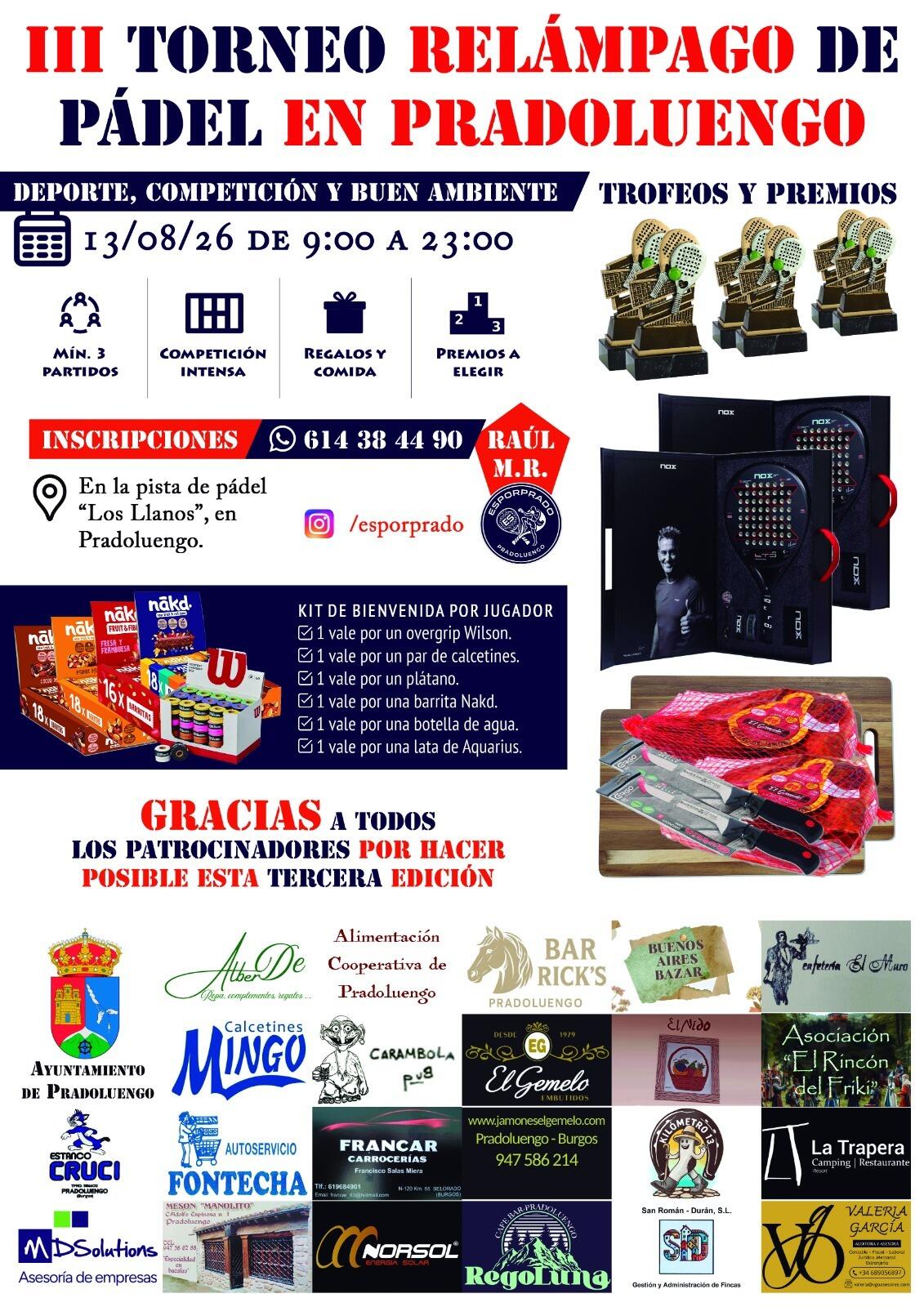 🎾 III TORNEO RELÁMPAGO DE PÁDEL 🎾
