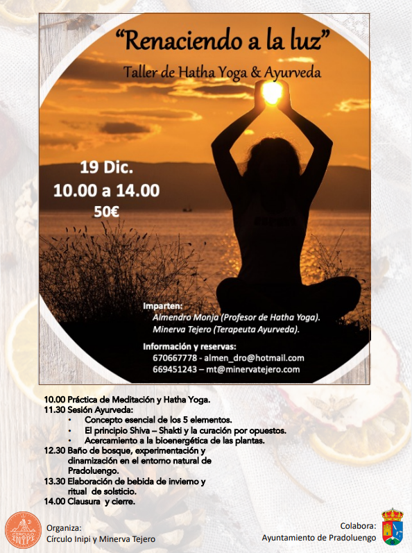 Taller de Hatha Yoga y Ayurveda "Ranciendo a la luz"